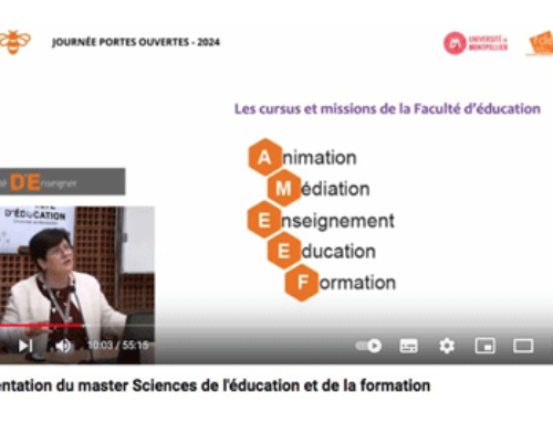 Vidéo : Conférence « Présentation du master Sciences de l’éducation et de la formation »