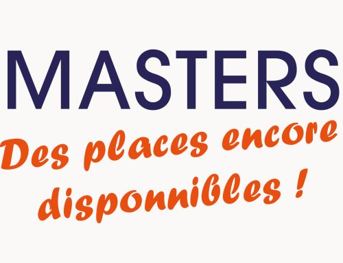 Masters : des places encore disponibles !